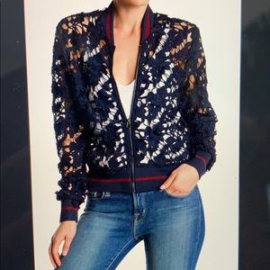 Lace Bomber Jacket